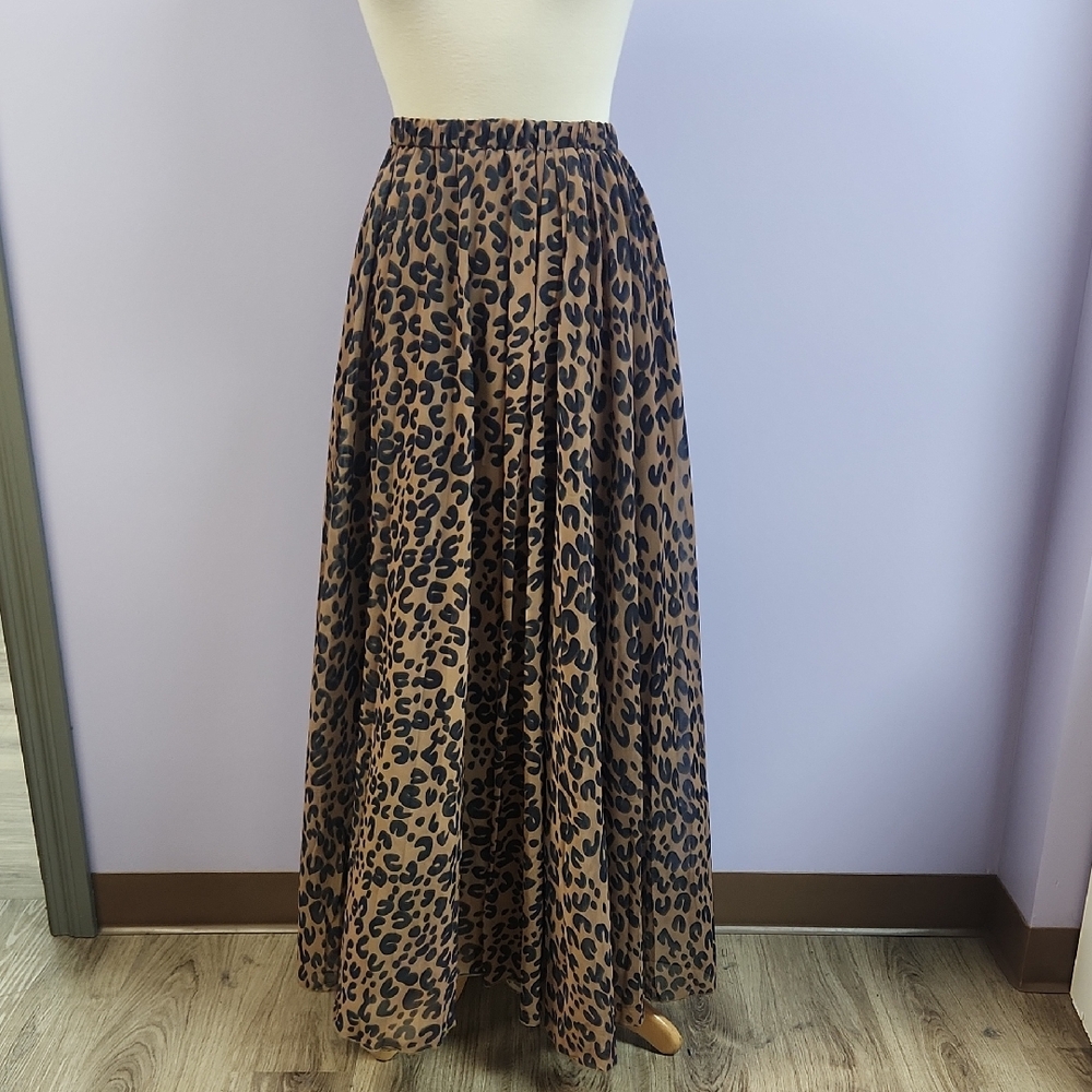 Leopard pint maxi skirt